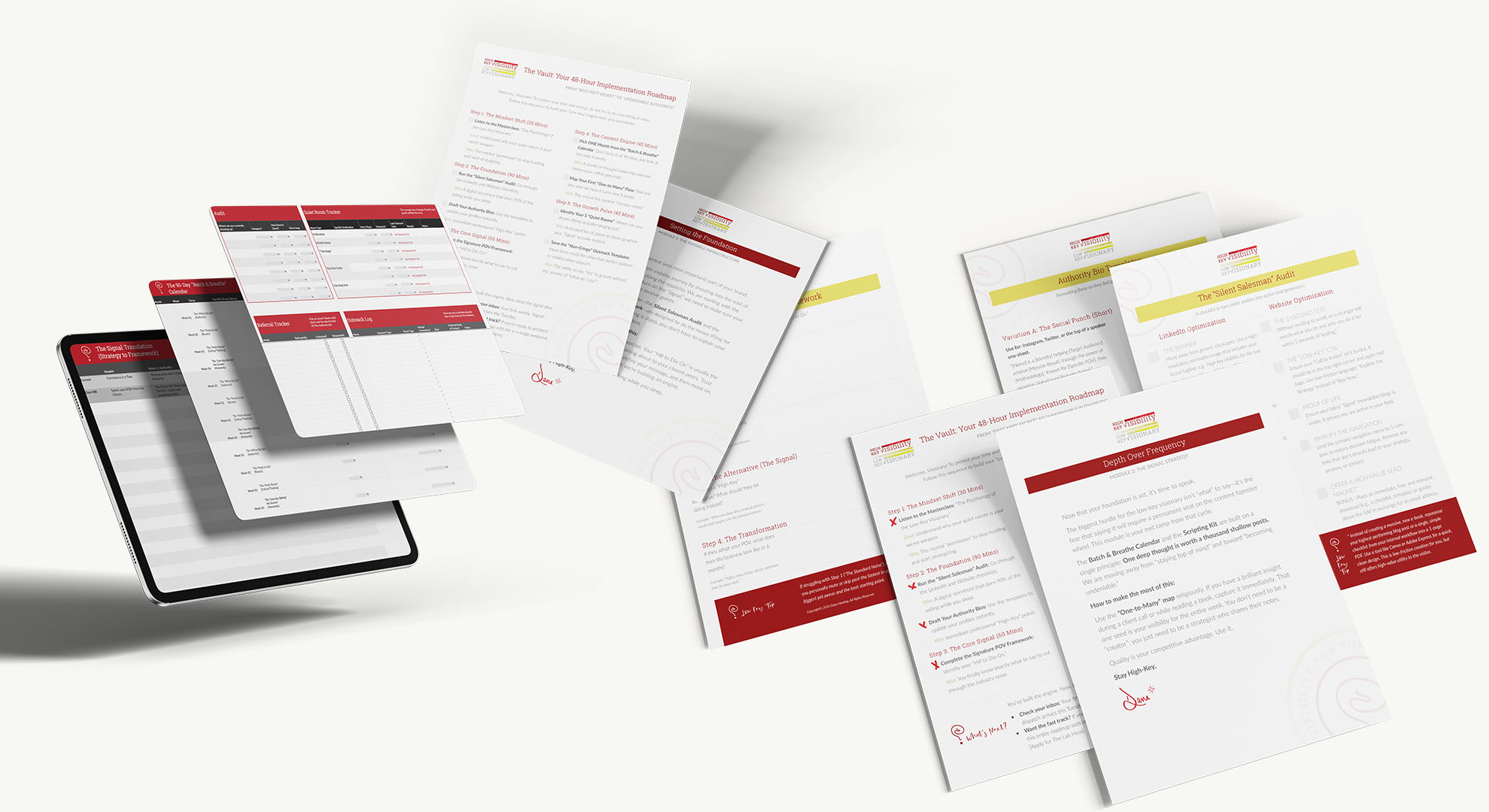 The Visibility Vault: A self-study implementation engine featuring the 48-Hour Roadmap & The Visibility Command Center.